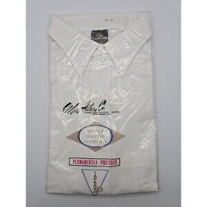 New Vintage Wickfield Permanent Press Tapered White Men's Dress Shirt 16.5 34